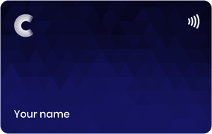 Card Blue face